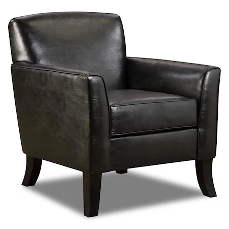 Contemporary Faux Leather Accent Chair